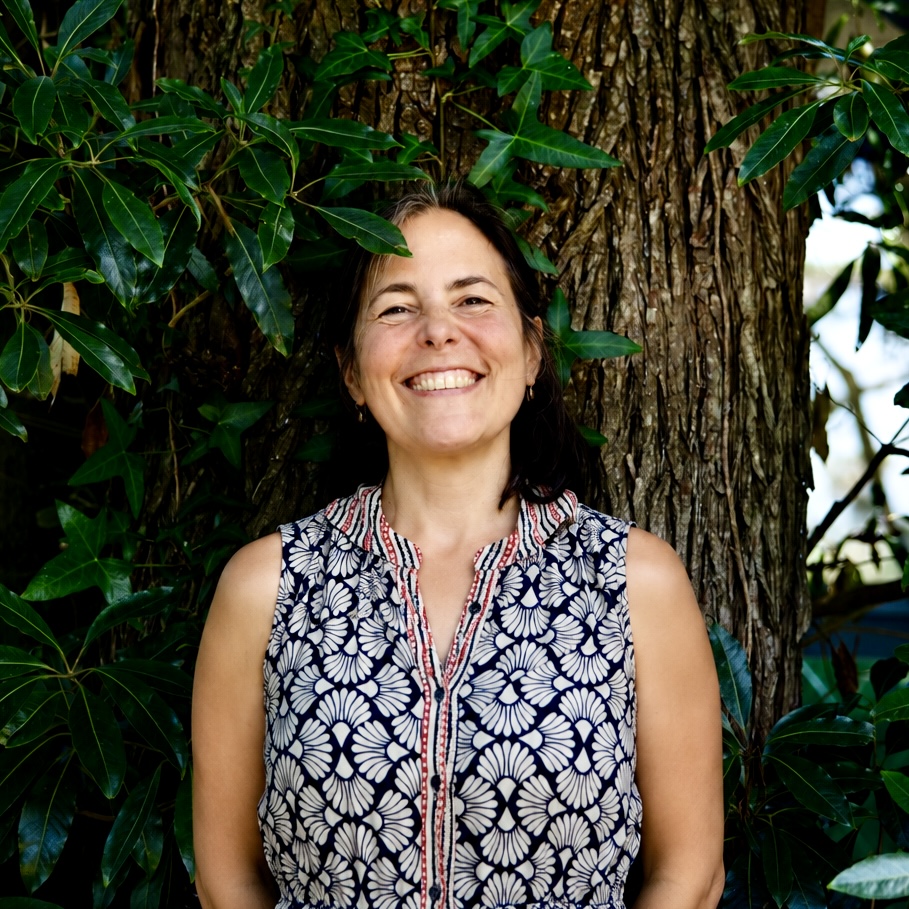 Portrait of Aleksandra Matakovic-Manca smiling in front of a tree